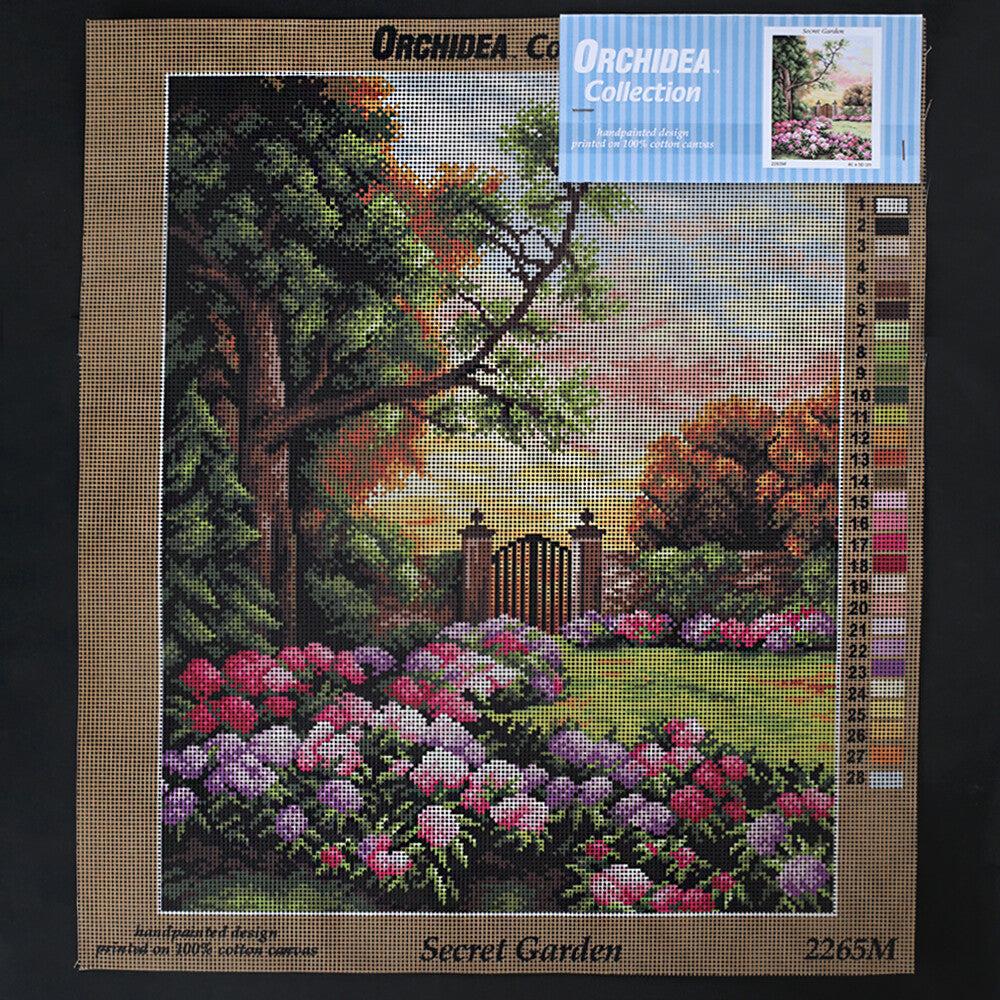 Orchidea 40x50 cm Baskılı Goblen Secret Garden